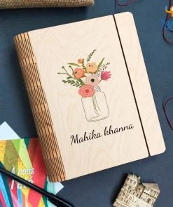 Chitra Chaya Personalized Wooden Binder With Elastic Strap | COD Not Available