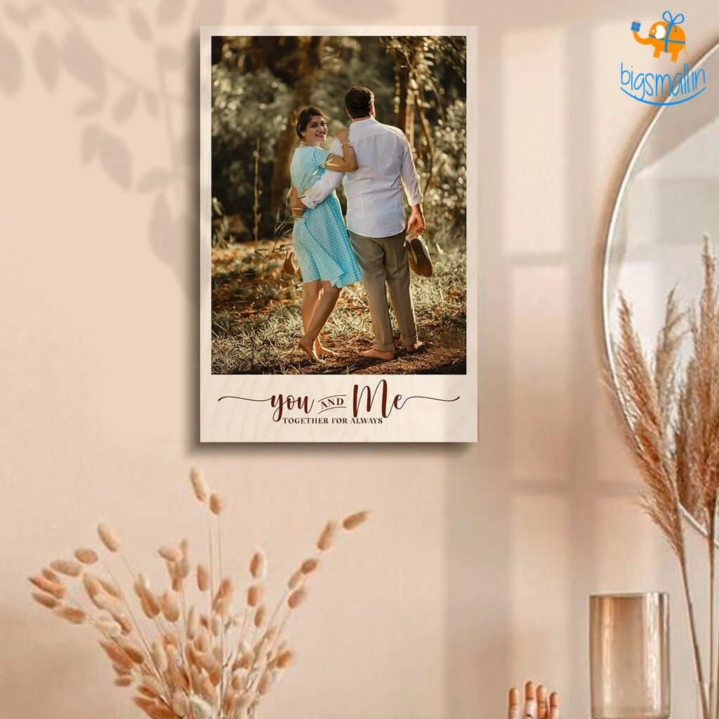Chitra Chaya Personalized You & Me Wooden Print Frame | COD Not Available