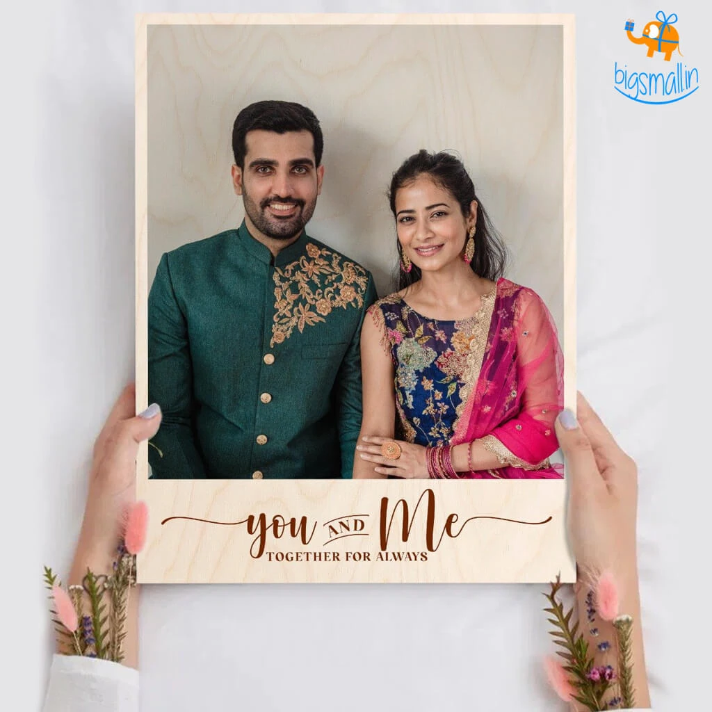 Chitra Chaya Personalized You & Me Wooden Print Frame | COD Not Available