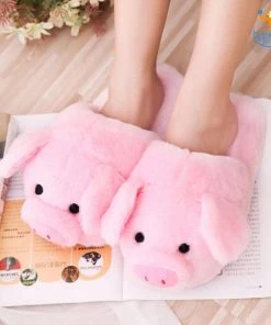 VinnyC Piggy Plush Slippers (UK Size 4-8.5)