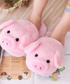 VinnyC Piggy Plush Slippers (UK Size 4-8.5)