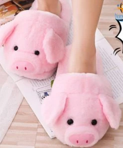 VinnyC Piggy Plush Slippers (UK Size 4-8.5)