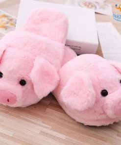 VinnyC Piggy Plush Slippers (UK Size 4-8.5)