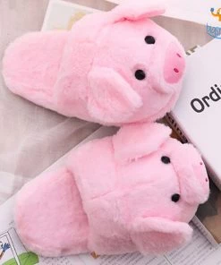 VinnyC Piggy Plush Slippers (UK Size 4-8.5)