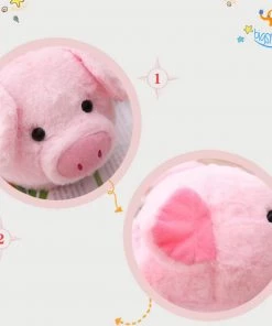 VinnyC Piggy Plush Slippers (UK Size 4-8.5)