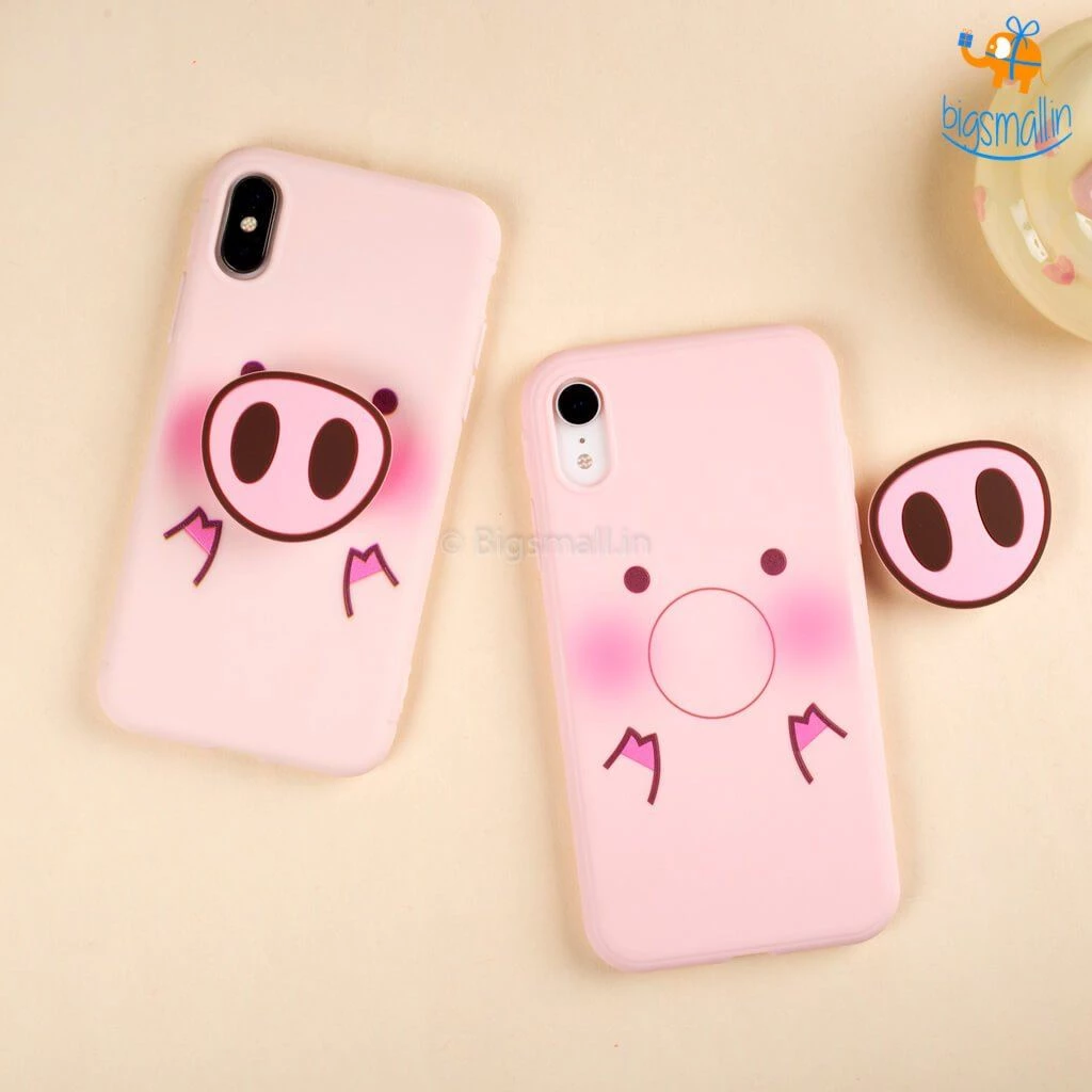 AmyLi Piggy Phone Iphone Cover With Pop Socket All Of It