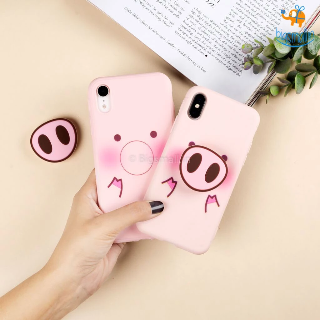 AmyLi Piggy Phone Iphone Cover With Pop Socket All Of It