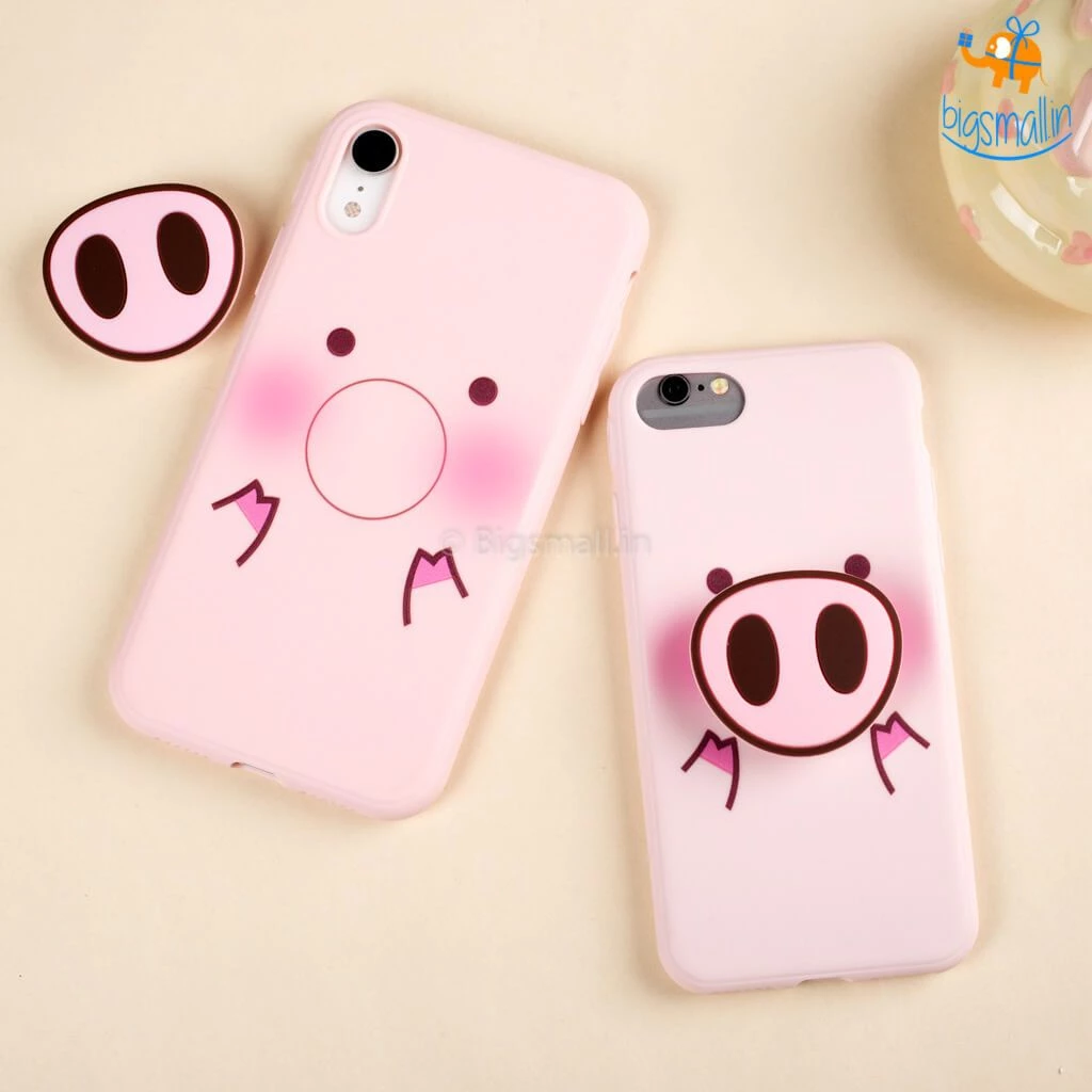 AmyLi Piggy Phone Iphone Cover With Pop Socket All Of It