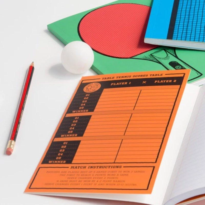 AmyLi Father's Day Table Tennis Rubberpad Notebooks - Set Of 3