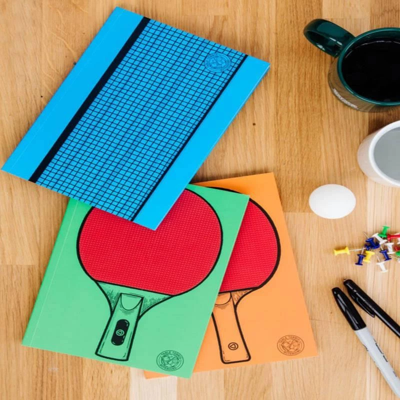 AmyLi Father's Day Table Tennis Rubberpad Notebooks - Set Of 3