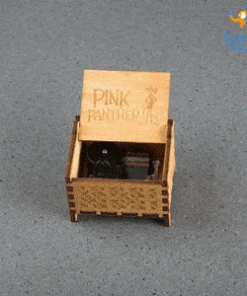 AmyLi Pink Panther Music Box With Automatic Key