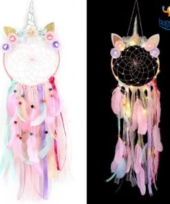 Bigsmall_hmk All Of It Big Unicorn Horn LED Dream Catcher