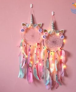 Bigsmall_hmk All Of It Big Unicorn Horn LED Dream Catcher