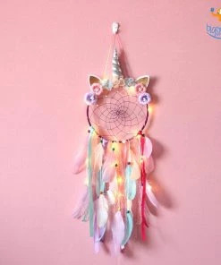 Bigsmall_hmk All Of It Big Unicorn Horn LED Dream Catcher