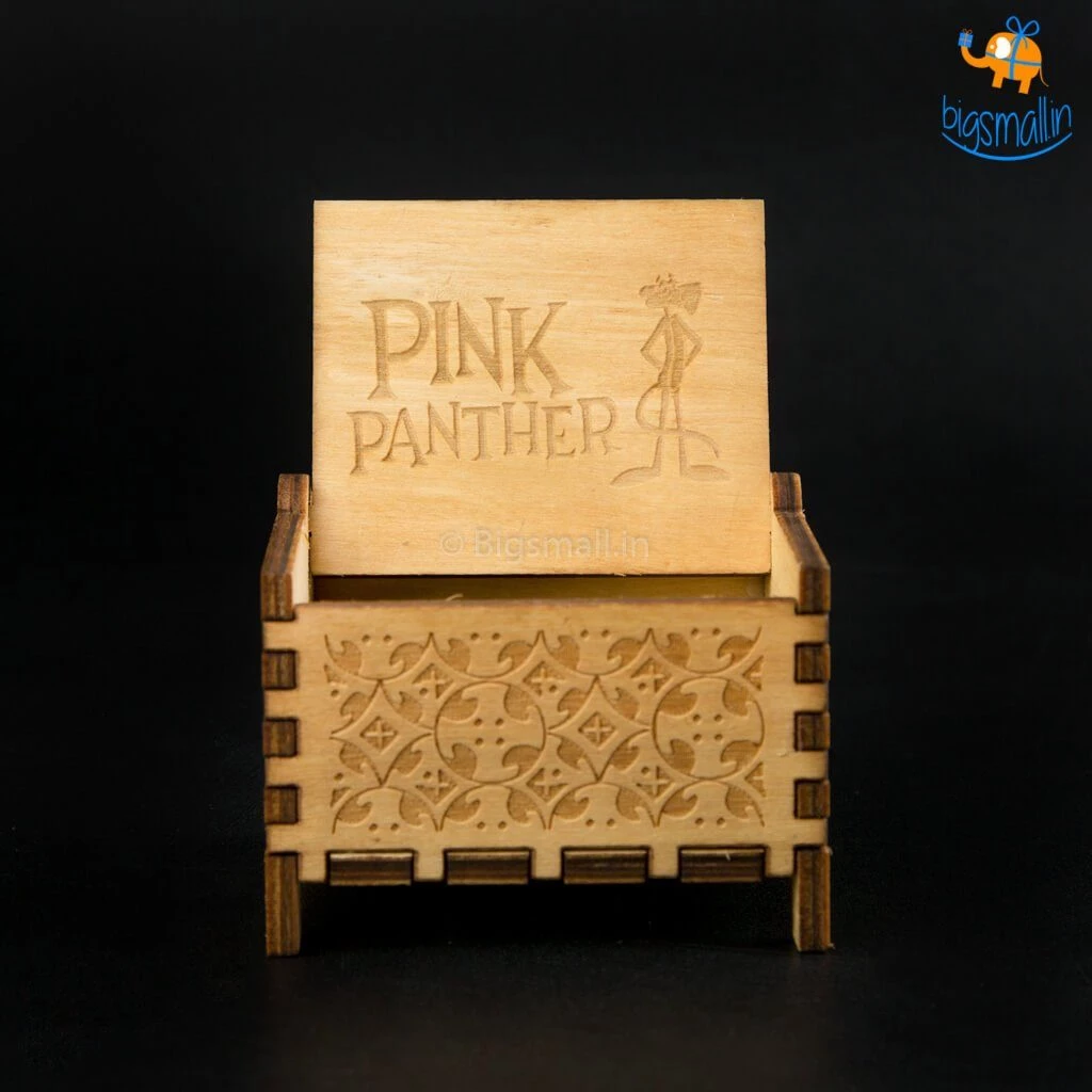 AmyLi Pink Panther Music Box With Automatic Key