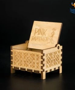 AmyLi Pink Panther Music Box With Automatic Key