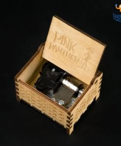 AmyLi Pink Panther Music Box With Automatic Key