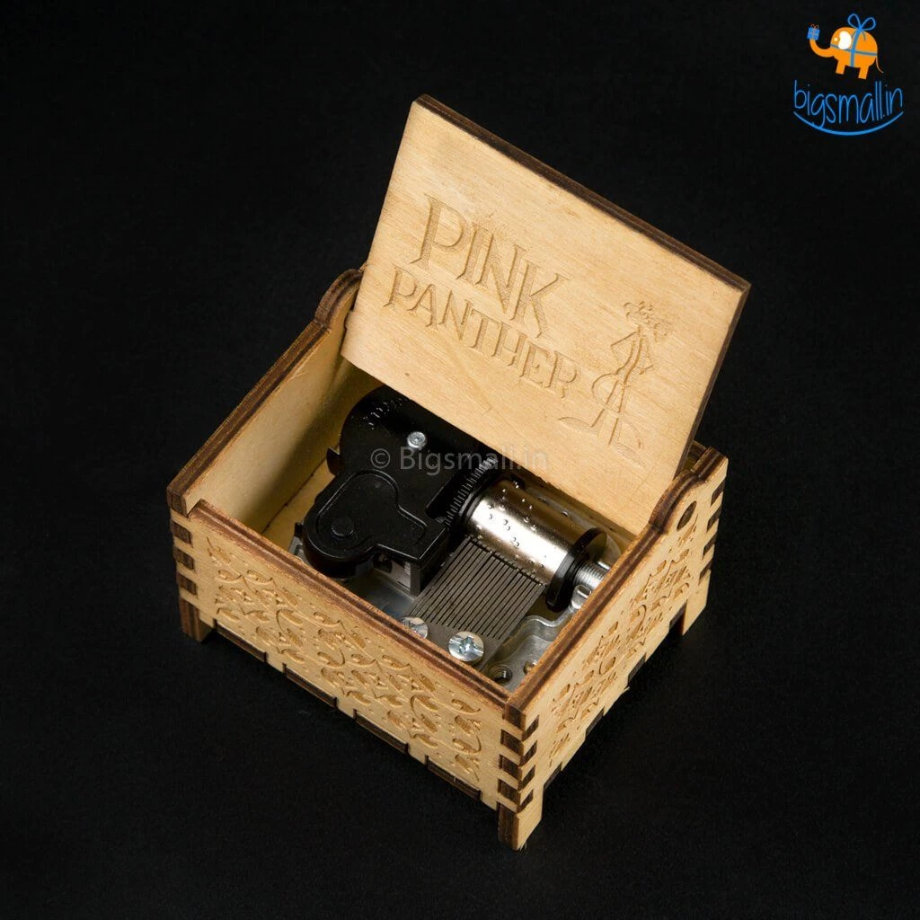 AmyLi Pink Panther Music Box With Automatic Key