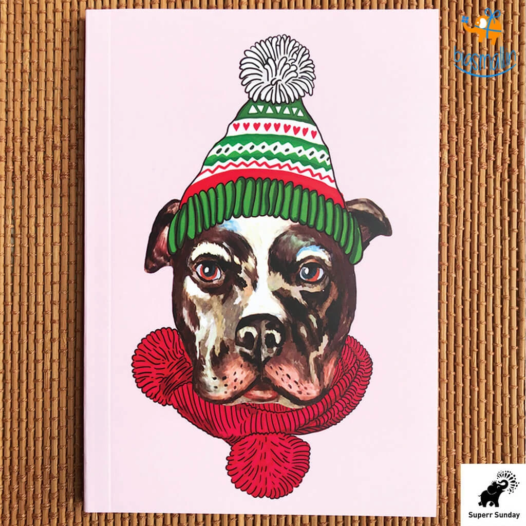 Doodlee Do Pitbull Christmas Notebook Sale