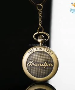 Bigsmall_hmk Father's Day Grandpa Pocket Watch Keychain