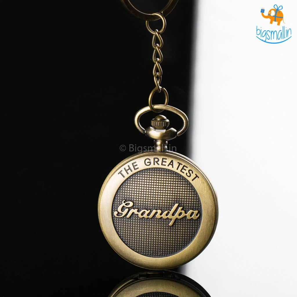 Bigsmall_hmk Father's Day Grandpa Pocket Watch Keychain
