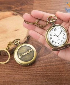Bigsmall_hmk Father's Day Grandpa Pocket Watch Keychain