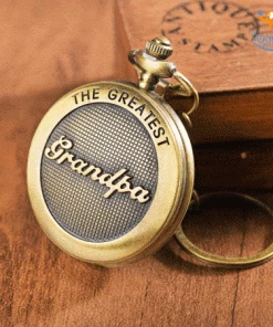 Bigsmall_hmk Father's Day Grandpa Pocket Watch Keychain