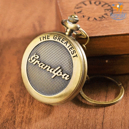 Bigsmall_hmk Father's Day Grandpa Pocket Watch Keychain