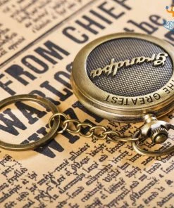 Bigsmall_hmk Father's Day Grandpa Pocket Watch Keychain