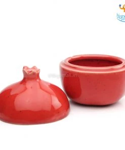 Fancy Pomegranate Ceramic Storage With Lid All Of It