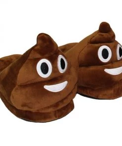 Bigsmall_hmk Poop Emoji Plush Slippers (UK 3 - UK 6) All Of It