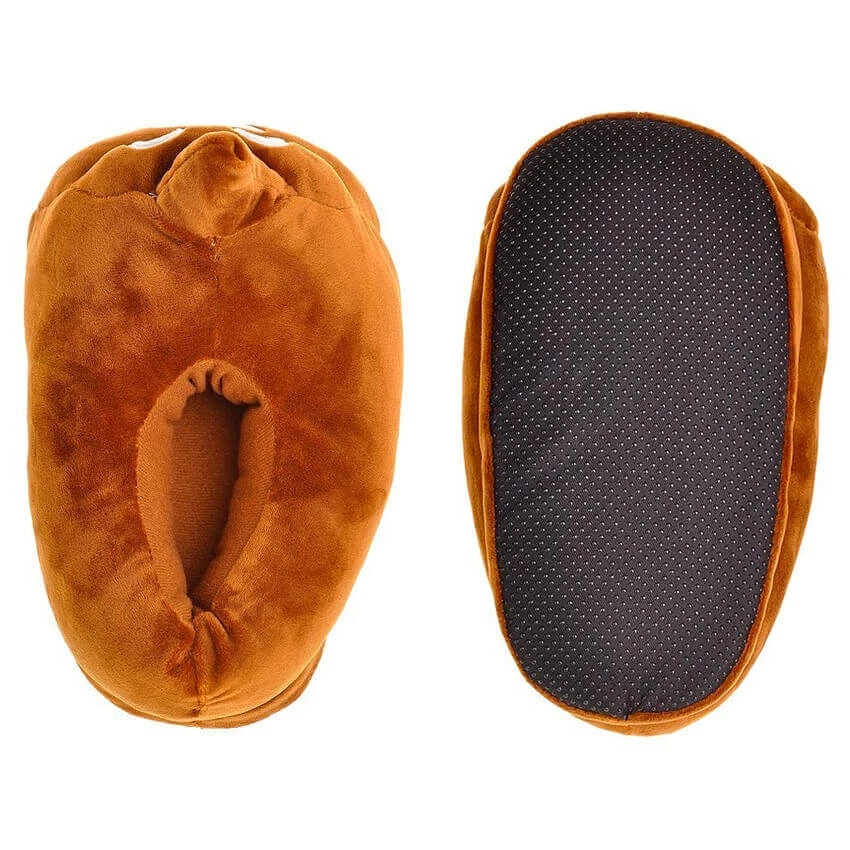 Bigsmall_hmk Poop Emoji Plush Slippers (UK 3 - UK 6) All Of It