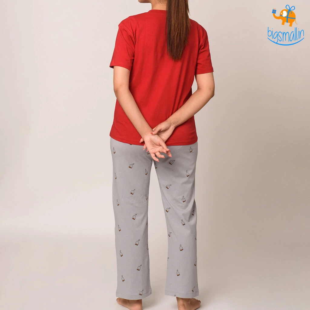 Bigsmall_soxytoes All Of It Positivitea Pyjama & T-Shirt Set