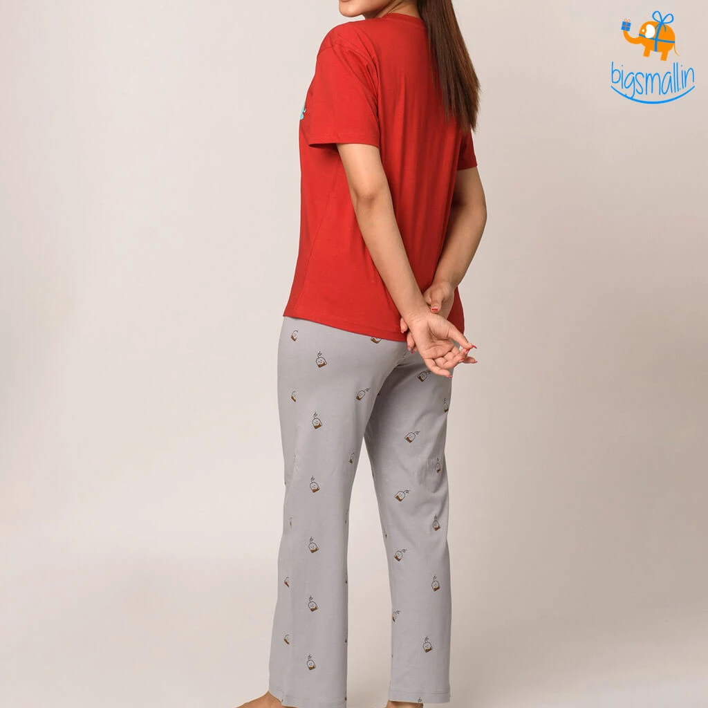 Bigsmall_soxytoes All Of It Positivitea Pyjama & T-Shirt Set