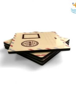 Mooch Design Studio Postcard Print Coaster - Set Of 4