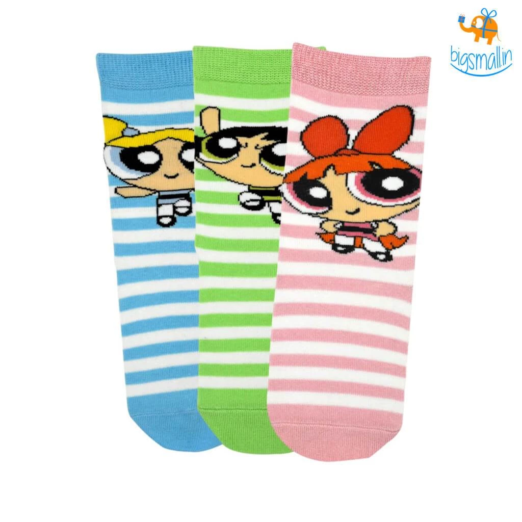 Balenzia Powerpuff Girls Kids Socks - Set Of 3