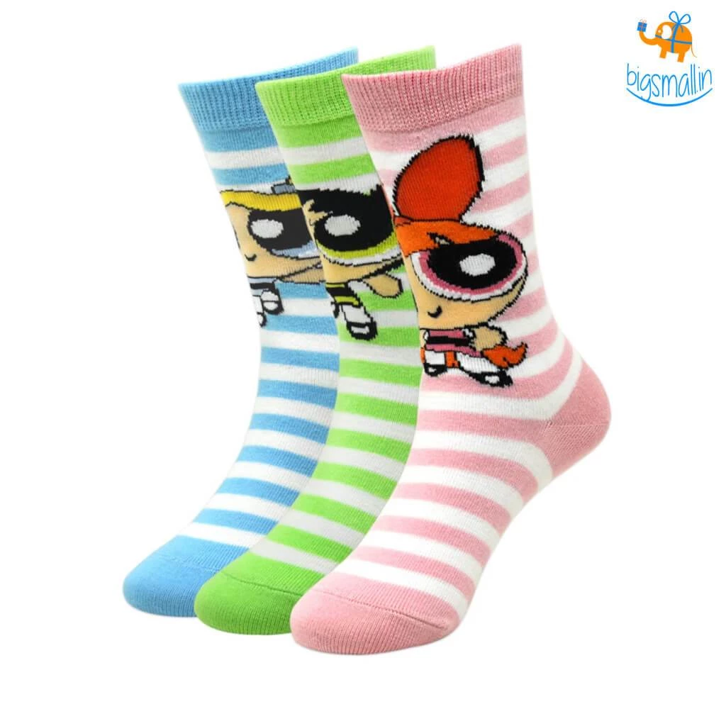 Balenzia Powerpuff Girls Kids Socks - Set Of 3