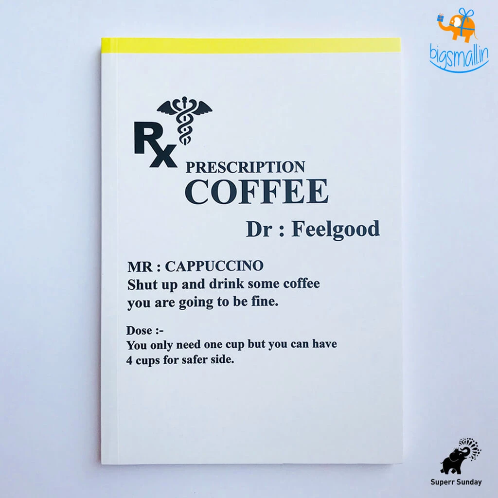 Doodlee Do All Of It Coffee Prescription Notebook
