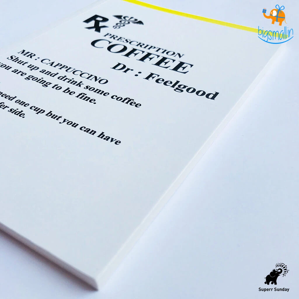 Doodlee Do All Of It Coffee Prescription Notebook