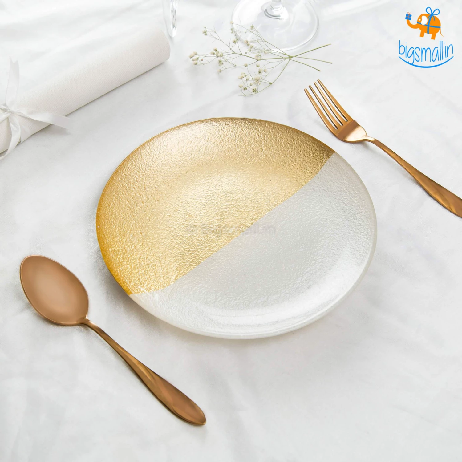 Devnow All Of It Golden Shimmer Artisan Plates