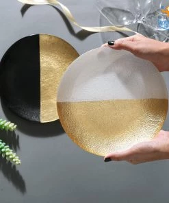 Devnow All Of It Golden Shimmer Artisan Plates