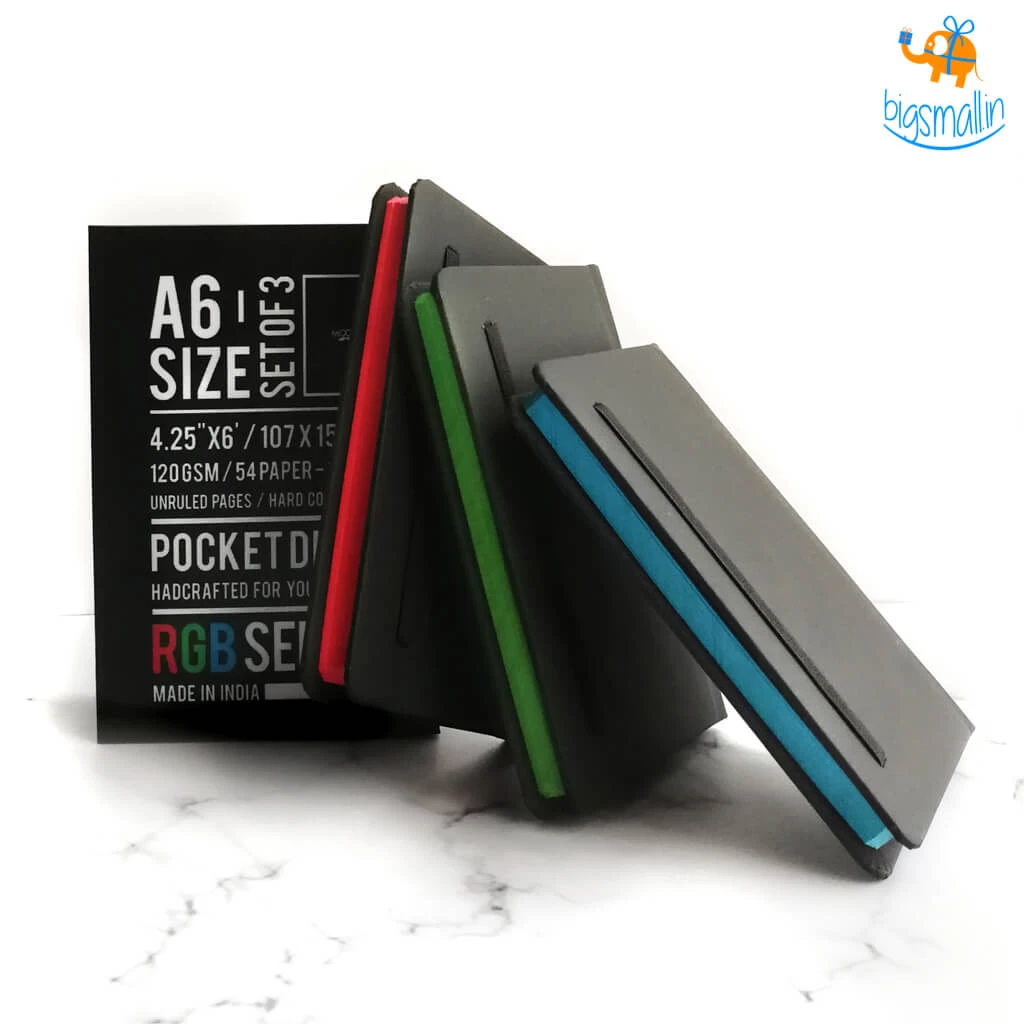 Mooch Design Studio All Of It RGB Pocket Diary - Set Of 3