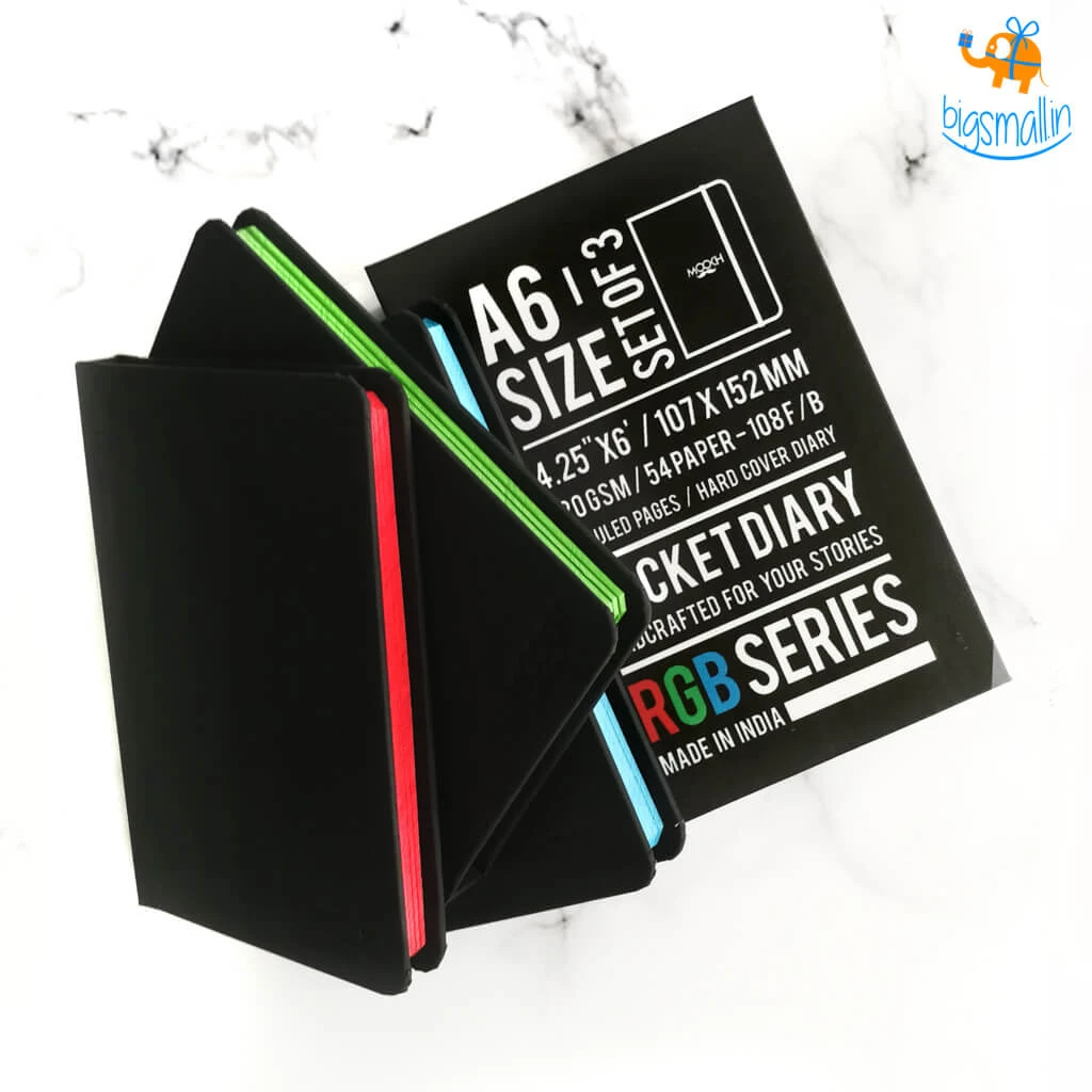 Mooch Design Studio All Of It RGB Pocket Diary - Set Of 3