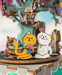 Dream Beans DIY Music Box Wooden Puzzle - Cherry Blossom Tree