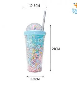 Big Daddy Pastel Rainbow Sipper Bottle With Straw