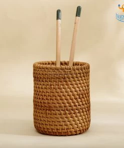 AmyLi Rattan Desk Organizer