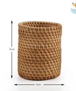 AmyLi Rattan Desk Organizer