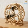Hollyhock Father's Day Rattan Wine Rack