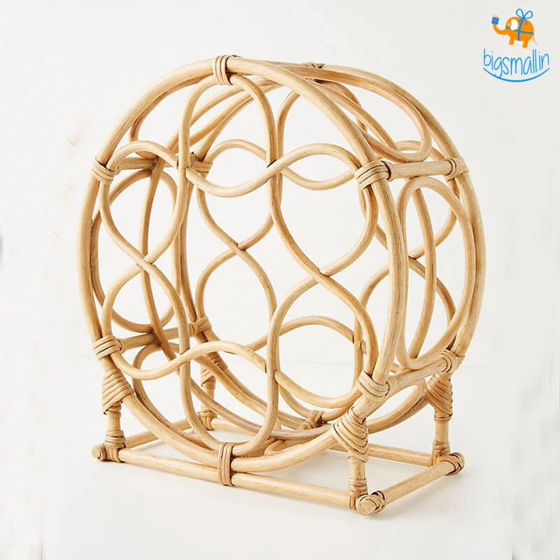 Hollyhock Father's Day Rattan Wine Rack