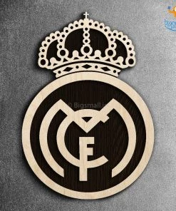 Bigsmall.in Real Madrid Engraved Wooden Crest